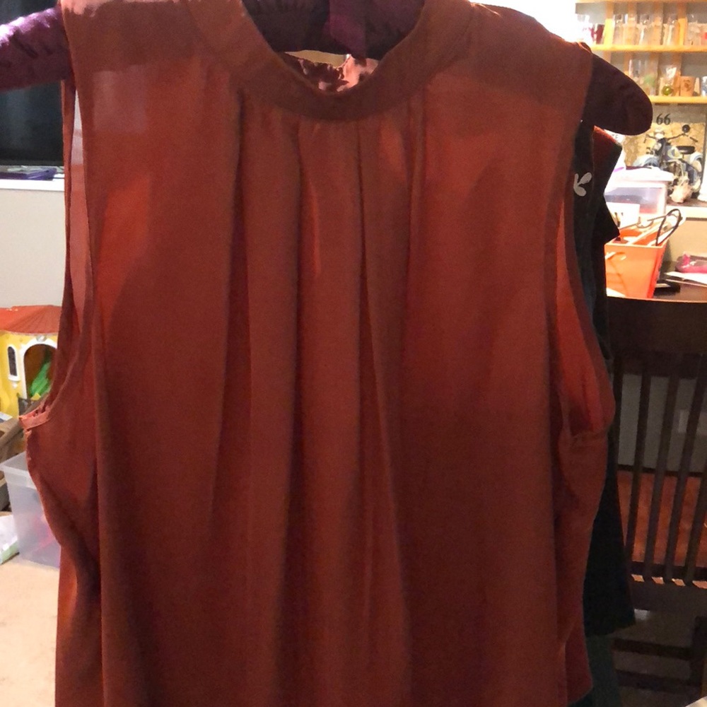 Orange/rust color shell silk